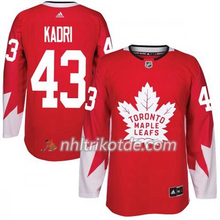Toronto Maple Leafs Trikot Nazem Kadri 43 Adidas 2017-2018 Rot Alternate Authentic - Herren